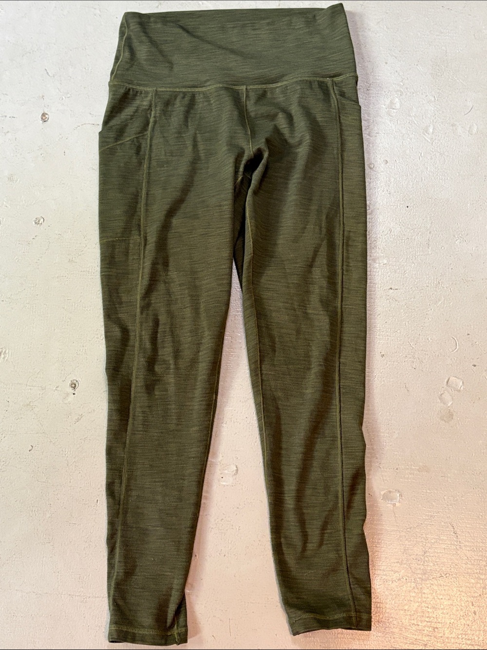 Prana Performance Becksa 7/8 Legging Olive Green High-Waist Leggings Medium